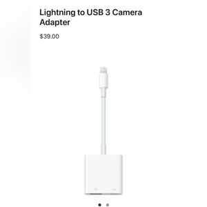 Brand new in box! Apple Lightning to USB 3 Camera Adapter